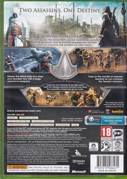 Assassins Creed Revalations - XBOX 360 (B Grade) (Genbrug)